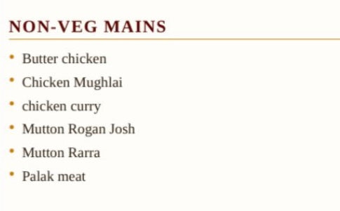 Non Veg Mains